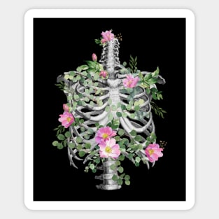 Rib Cage Floral 5 Magnet